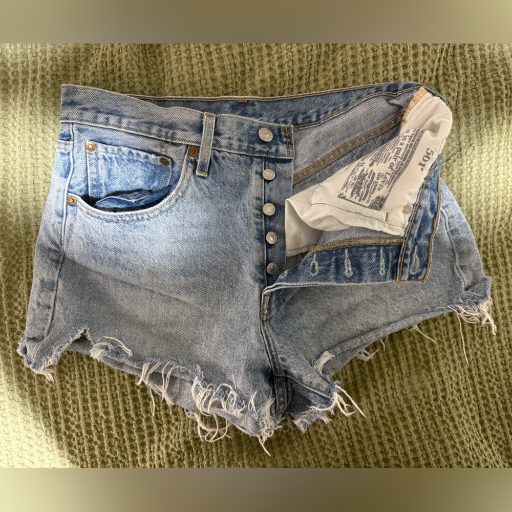 Levi's Light Blue Jean Shorts